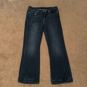 7 For All Mankind Dark Blue Flare Jeans